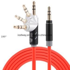 Premium Quality 180 Degree Angle 3.5mm Jack Aux Cable for Audio System