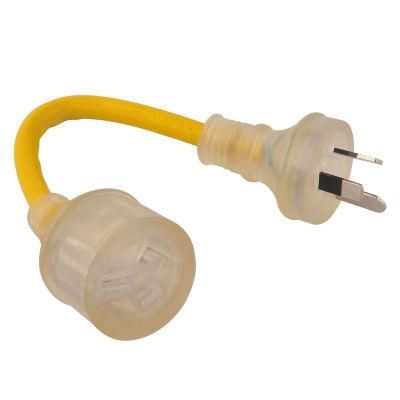 15A SAA Approved AC Power Extension Cord Socket Fitted with LED Light (AL108L)