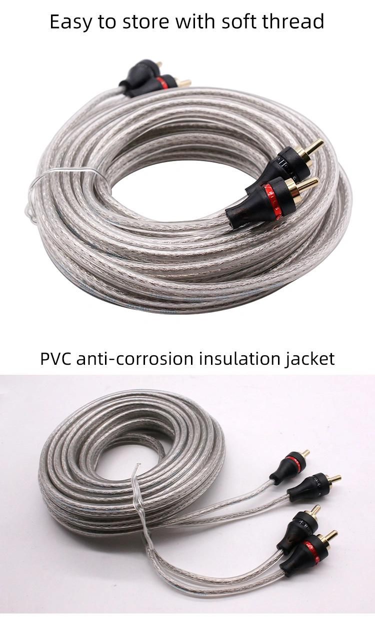 High Quality Audio Cable Amplifier RCA Connector Car Audio Cable Audio Wire Cable