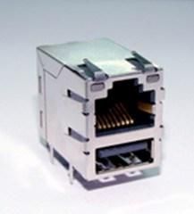 Connector (RJ-45 657PCE-T) Multi-Port Magnetic Modular Jacks, Rj 45,