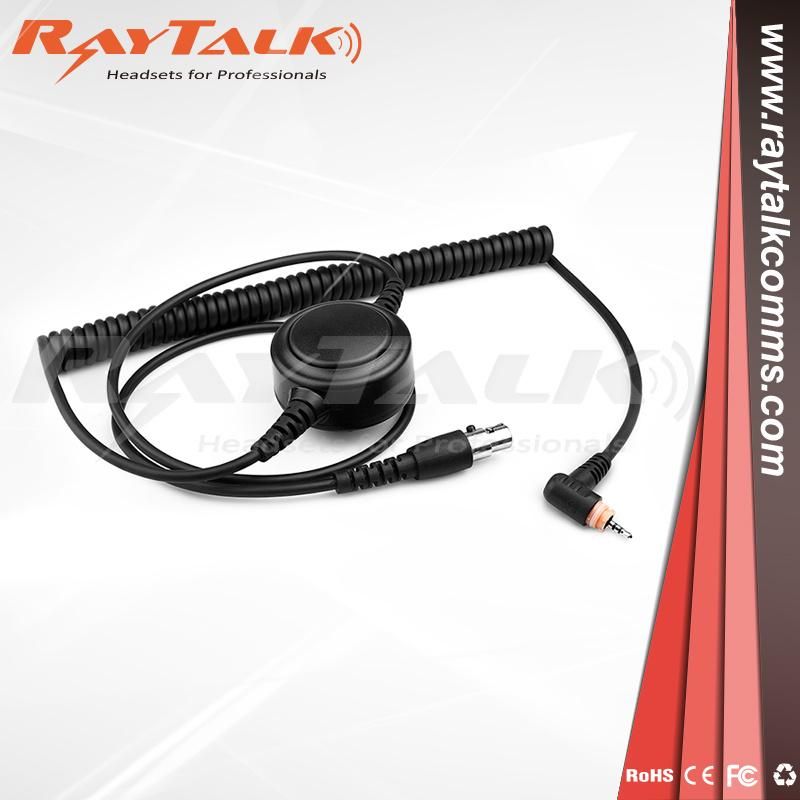 Two Way Radio Accessories, Mini XLR Cable with in-Line Big Ptt for Heavy Duty Headset