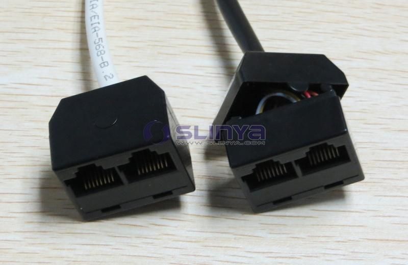 RJ45 Splitter 1 Male to 2 Female Sockets Adaptor Splitter Switch Poe Kit Cat5e Network Cable