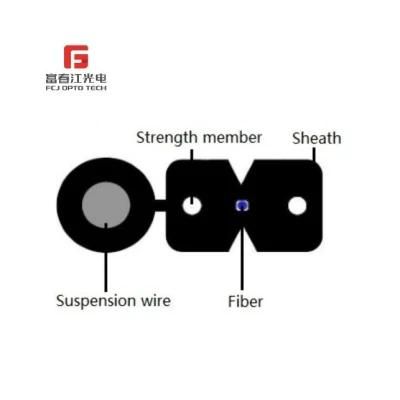 Outdoor Fjyxfch Flat Cable Single Mode Fiber Optic Cable 8 Core 12 Core Fiber Optic Cable