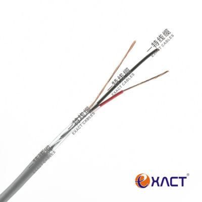2x0.22mm2 Shielded Stranded BC Bare Copper conductor LSF Insulation and Jacket CPR Eca Alarm Cable