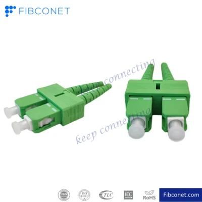 FTTH Single Mode 9/125 Duplex Sc/APC - Sc/Upc LSZH Fiber Optic Patch Cord