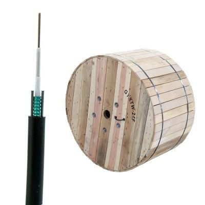 Outdoor Communication 6 12 24 Core GYXTW Fiber Optic Cable