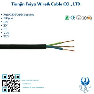 VDE Cord H05rr-F 3X0.75 Aluminium Control Electric Cable Coaxial Waterproof Rubber Wire Cable