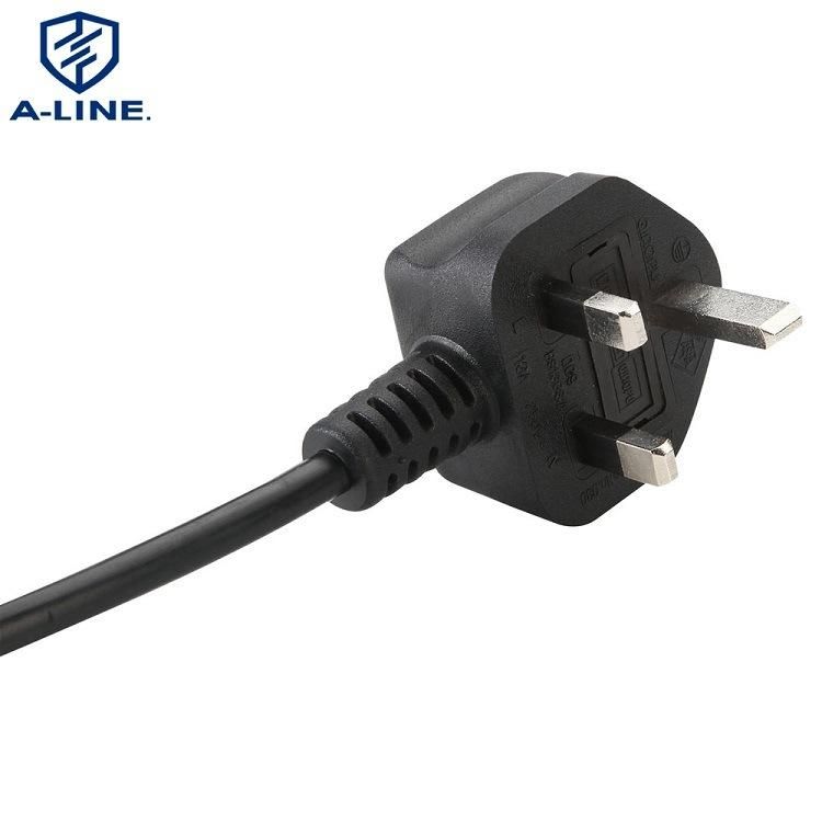 VDE Approved UK Type 3 Pins Power Cord Without Fuse