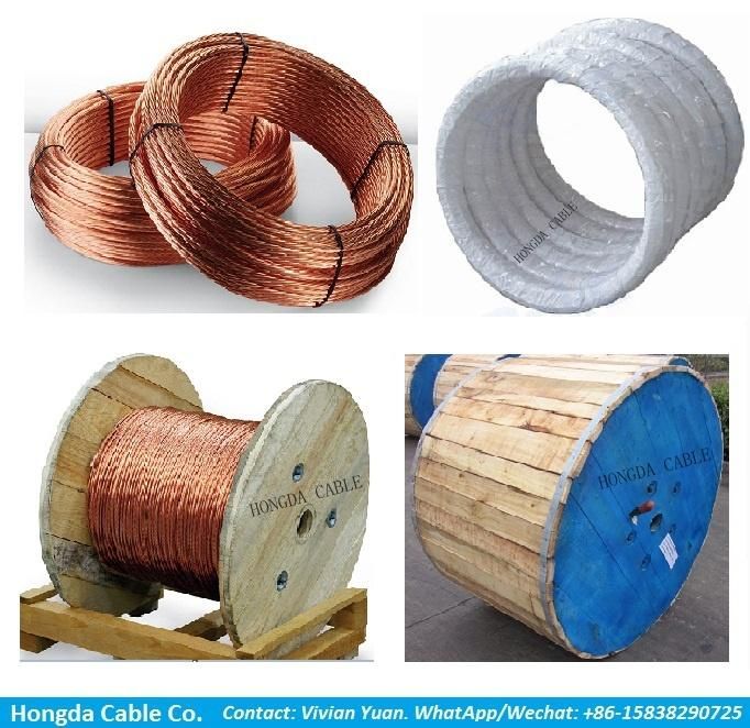 73.87 mm2 CCS 40% Conductivity 7#7AWG Strand Copper Clad Steel Wire