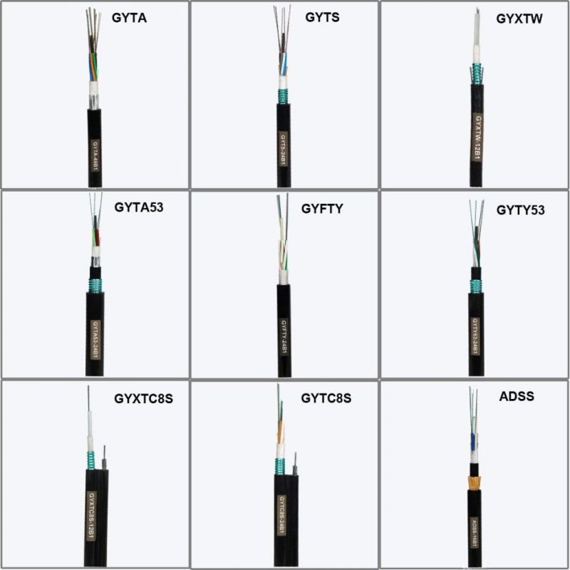 8 Core Fibre Optic Cables GYXTW Single Mode G652D