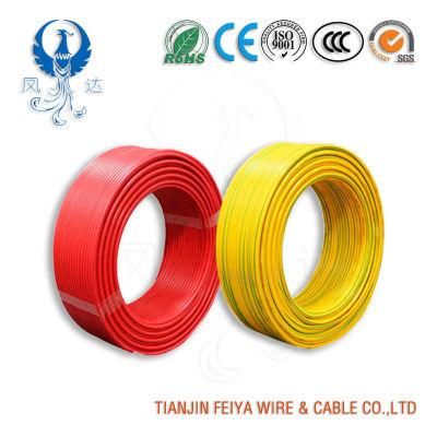Low Voltage300/500V 450/750V Single/Multi-Cores 1.5mm2-300mm2 Copper/Aluminum Conductor PVC Insulated Yellow Green Earth Cable Electric Wire