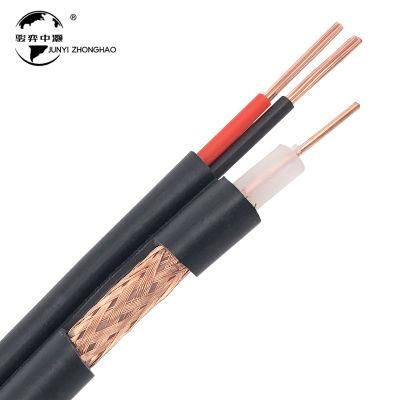 Communication Cable CCTV Cable RF Cable, RG6 Coaxial Cable with 2 Power Cable