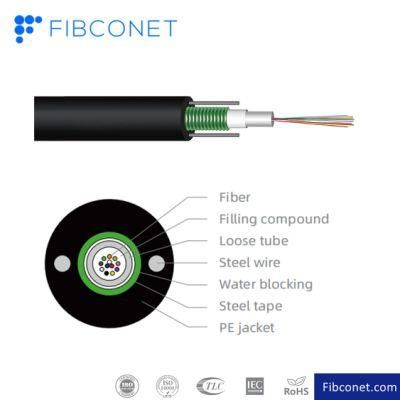 FTTH GYXTW Fiber Optic Outdoor Cable 2-48 Core Cable with Fast Connector