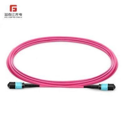 MTP / MPO Om3 Multimode Trunk Cable, 12 Fibers, Type C, Aqua, 3m