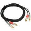 Guitar Cable Nylon 10FT 1/4 Inch 6.35mm Gold Straight Ts to Ts Electric Guitar and Bass Audio Cord Professional