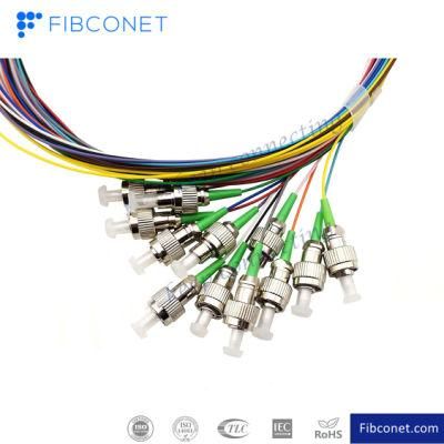 FTTH Single Mode 12 Core Distribution FC Upc APC Fan-out Bundle Fiber Optic Pigtail