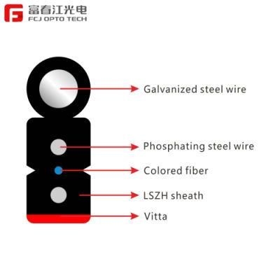 GJXFH (V) Uni-Tube Stripped Non-Metal/ADSS Butterfly Lead-in Fiber Optical Drop Cable