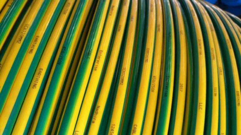 35mm Green & Yellow Insulated Stranded Copper Conductor Ground Cable