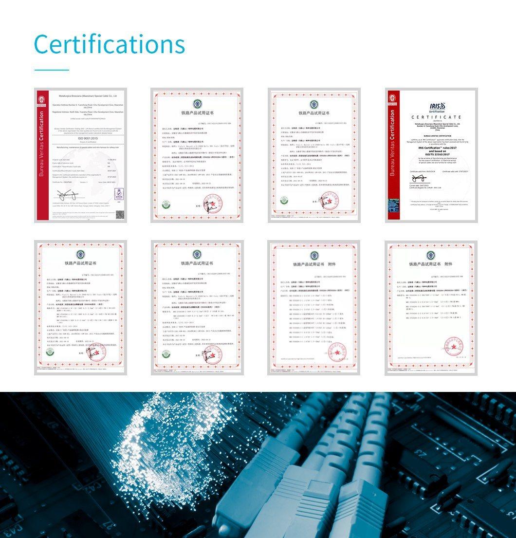 Customized Power Cable with Iris Certification for High-Speed Railways and Subways