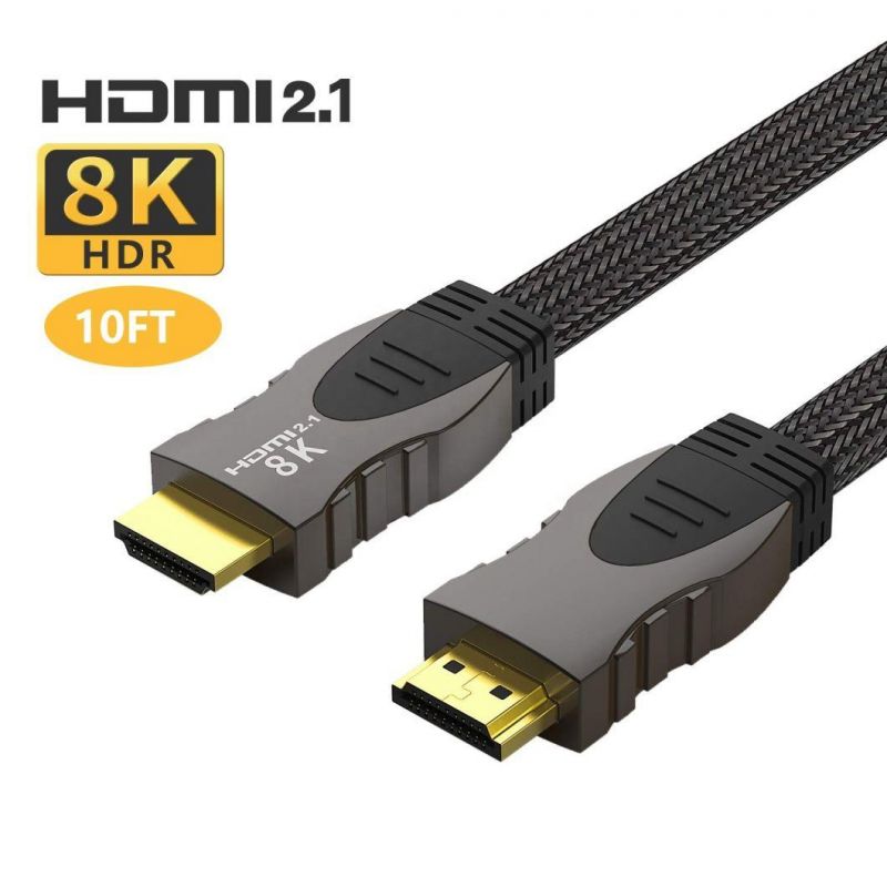 8K HDMI Cable HDMI 2.1 Ultra High Speed 120Hz HDR 48Gbps Enhanced Audio Return (eARC) and Dolby Atmos (6 Feet)