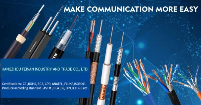 Manudacture Durable Bare Copper with 2 Power 2DC Coaxial Communication Cable Rg59