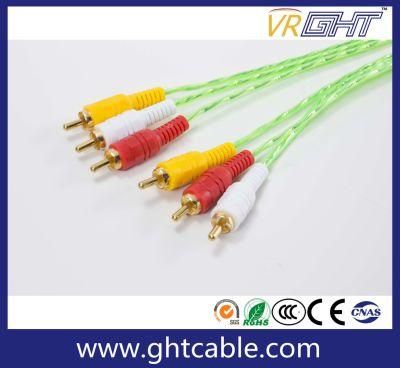 Black Color PVC RCA Cable/Audio Cable with Factory Price