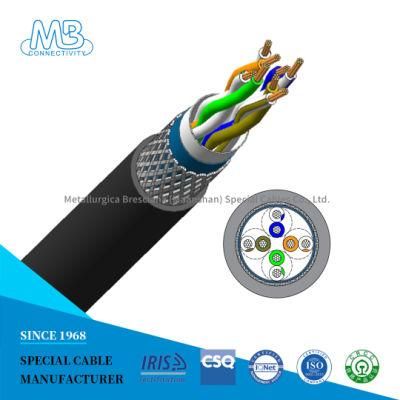Low Working Temperature Railway UTP Patch Cable Cat5e for Data Room