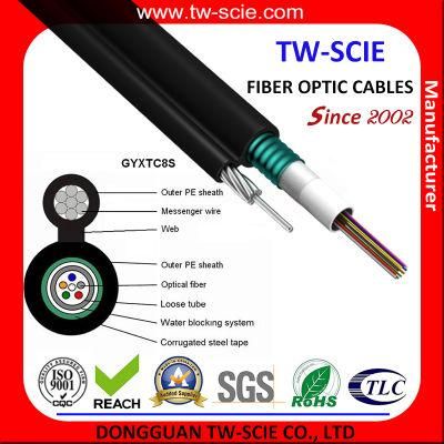 Factory Prices HDPE 2-24 Core Fig8 Optical Fiber Cable (GYXTC8S)