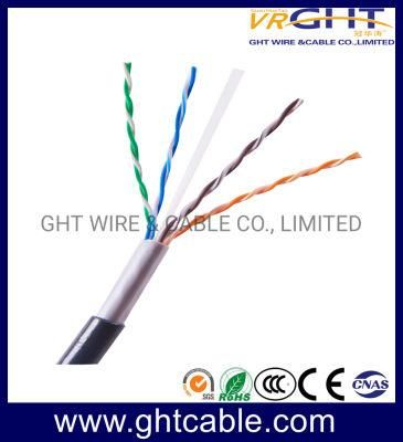 4X0.52mmcu, 0.95mmpe, O. D.: 6.1mm Outdoor UTP CAT6 Cable LAN Cable/Network Cable