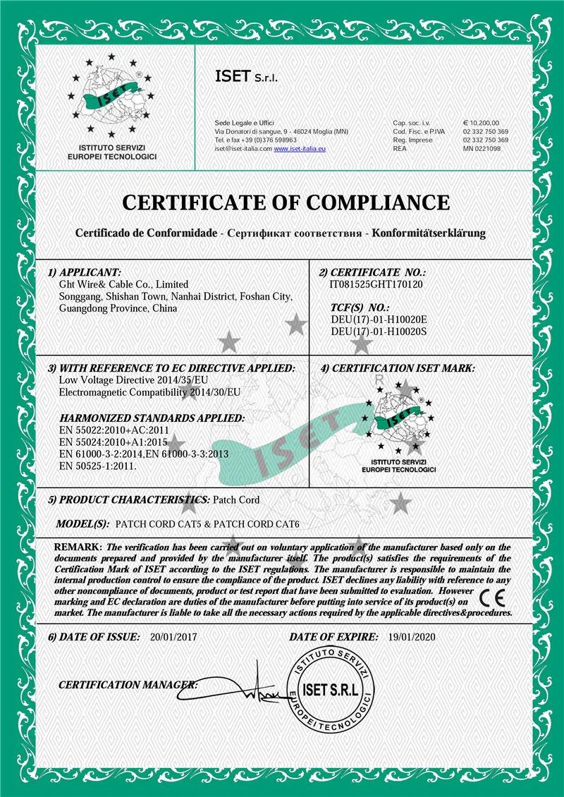 CAT6 Network Cable/LAN Cable with RJ45 Connector Unshield Manufacturer in China