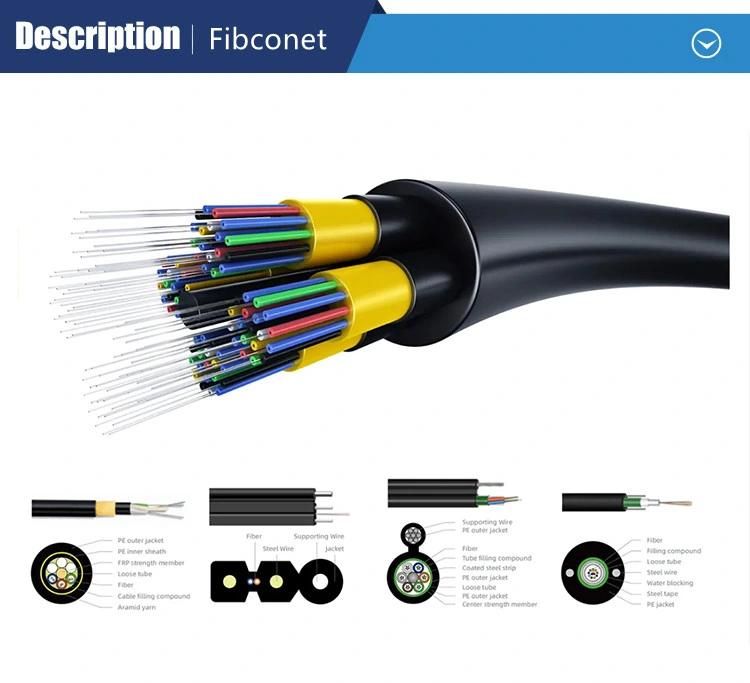 FTTH Outdoor 4 Core G657A1 G657A2 Gjyxch GJYXFCH Fiber Optic Drop Cable