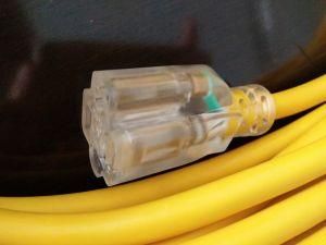 12AWG 3c Extension Cord with Lighted End with ETL/cETL Approval