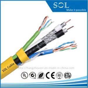 Hybrid Communication RG6 Coaxial Cable and UTP Cat5e Cable