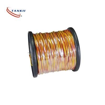 Fiberglass thermocouple extension wire 2*0.711mm red and yellow