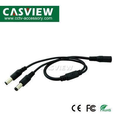 Cable DC 1 Female to 2 Male Plug Power Jack Adapter Connector for CCTV Camera LED Strip Light 2 Splitter