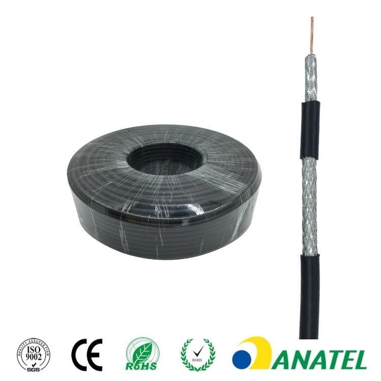 High Quality Bare Copper CCTV Al Braiding Coaxial RG6 Cable