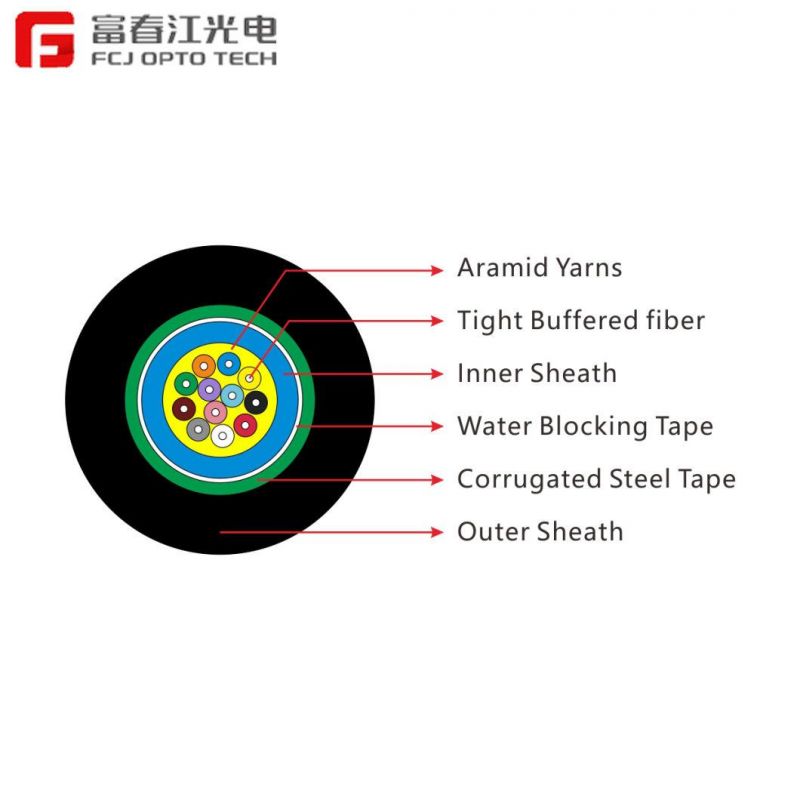 OEM Price Central FRP Multi Tube Sm G652D PVC LSZH Combined Gjpfjv 288 Core Indoor Optical Fiber Cable