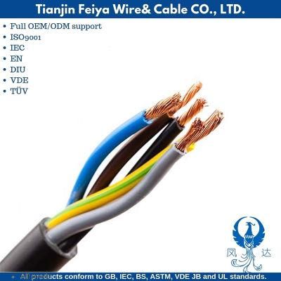 Nyy H05vvf 450/750V Rubber Sheathed Bare Flexible Copper Medium-Level Mechanical Stress Insulated Power Flexible Copper H07rn-F Aluminium Cable