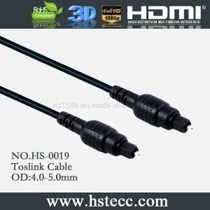 15FT Black M/M 4.0mm Audio Optical Fiber Cable