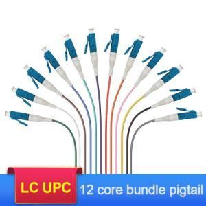 12 Colors LC/Upc Pigtail-Sm (9/125) Fiber Optical Patch Cord/Pigtail 1m Fanout Fiber Optic Pigtails Sm Simplex Free Shipping