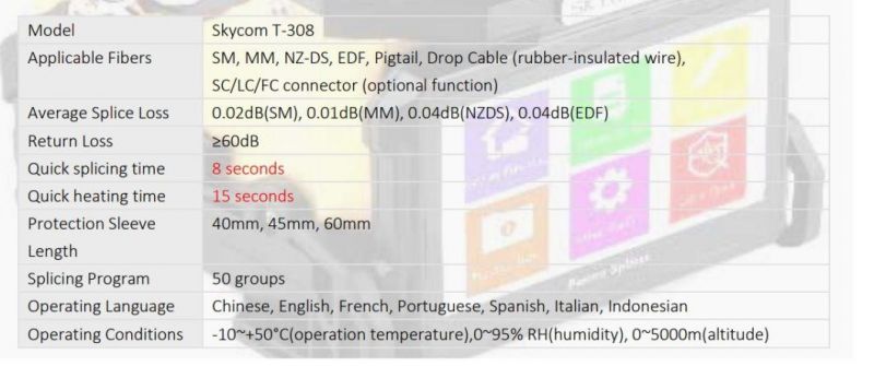 Splicing Machine / Skycom T-308X / Optic Fiber Fusion Splicer