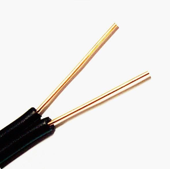 Unshielded Twisted Pair Drop Wire 0.5mm 0.8mm Outdoor Telephone Drop Wire