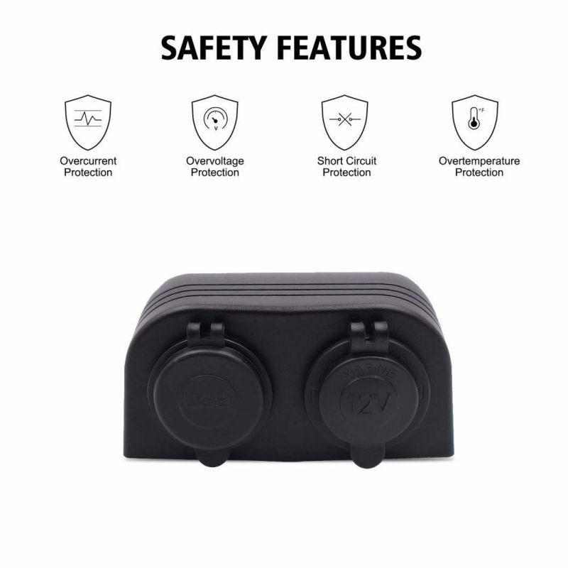 USB Charger Socket Quick Charge 3.0 USB Car Charger Power Outlet Adapter