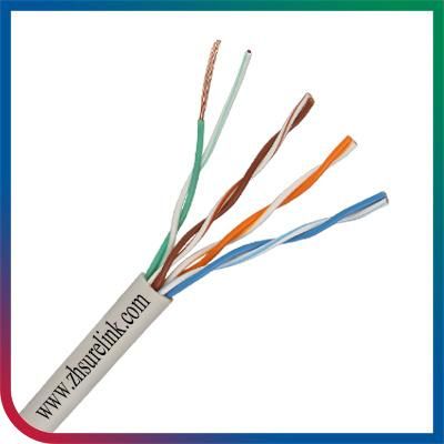 Surelink Factory 4pair 24AWG 100MHz Indoor Outdoor LAN Cable Network Ethernet Cable Cat 5e Bare Copper or CCA PVC Jacket 305m Roll Pull Box UTP Cat5e