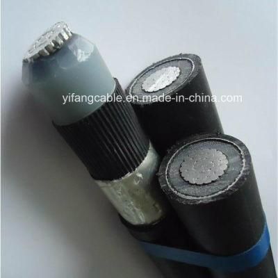 3cx300sq. mm 19/33kv 36kv Cu/XLPE/PVC Meidum Voltage Overhead XLPE Insulated Cable