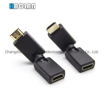 HDMI Splitter Ce RoHS2.0 HDMI 360 Degree Male to Female Rotary Adapter with Free Rotation for HDTV
