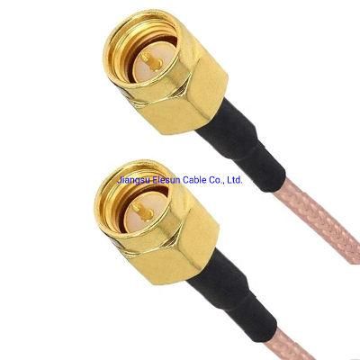 Manufacture Cable Assemblies 50ohm MMCX Male to SMA Male Plug Pigtail Cable Rg316 for Antenna Systmem
