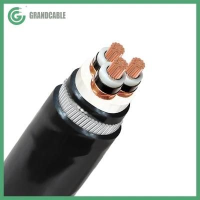 XLPE/SWA/PVC CU Armoured MV Power Cable 11kV 3C 95mm2 IEC 60502-2