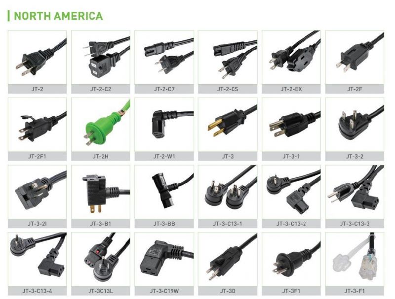 NEMA 5-15p Plug to 5-15r Connector, 15A, 250V, 14/3 Sjt Cable Jacket