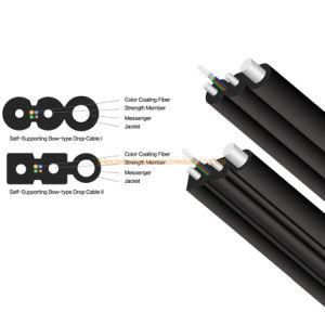 Fiber Optic Cable FTTH Indoor Outdoor Self-Supporting Bow-Type Drop Cable